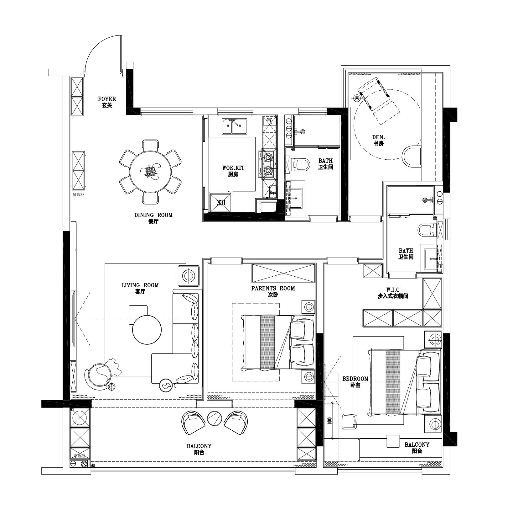 淮北.华松蘭墅香汐B户型轻奢风样板间装饰工程(图2) 淮北.华松.蘭墅香汐B户型轻奢风样板间装饰工程(图2)