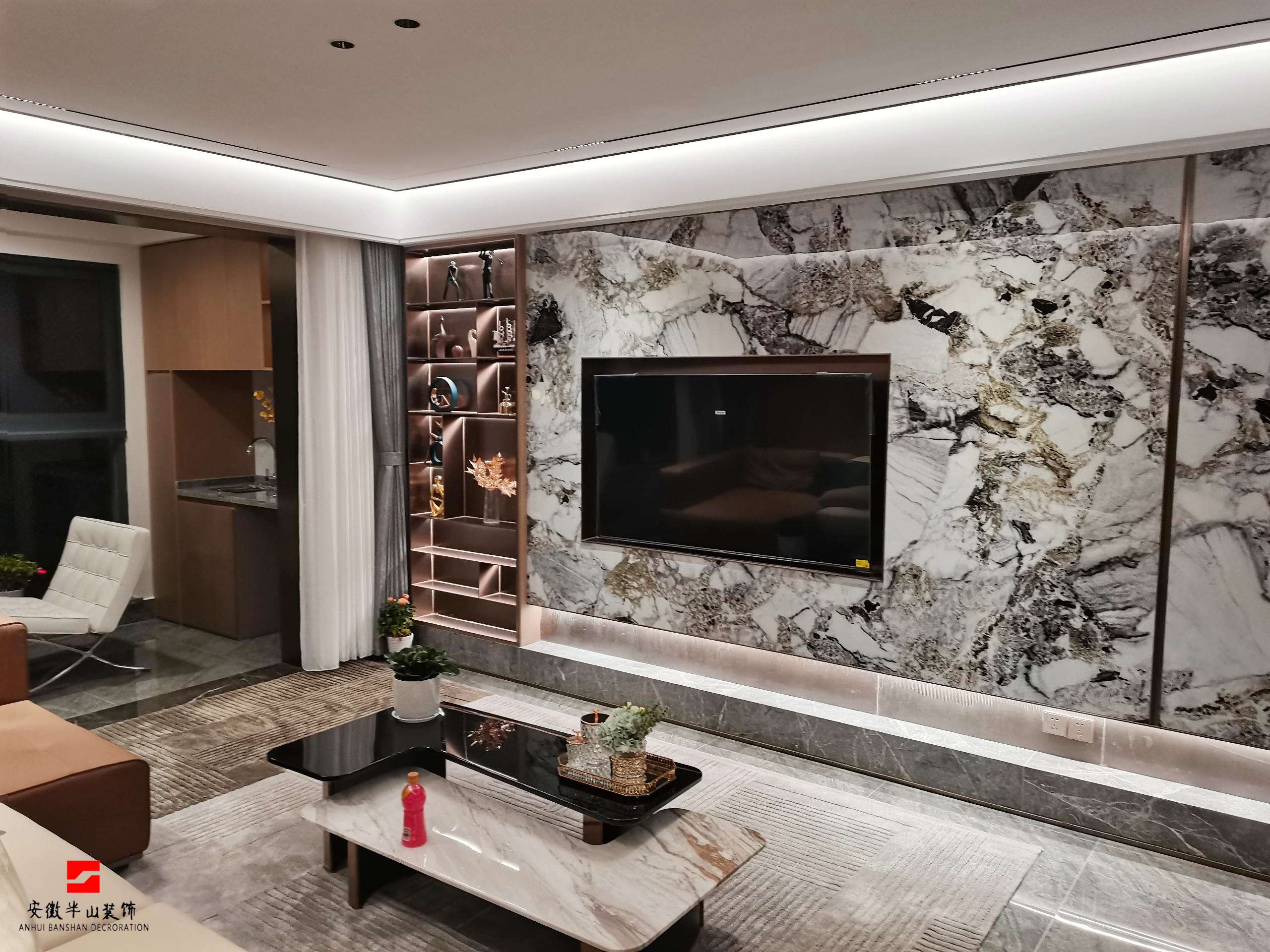 淮北华松房地产有限公司蘭墅香汐样板间装饰工程(图3)