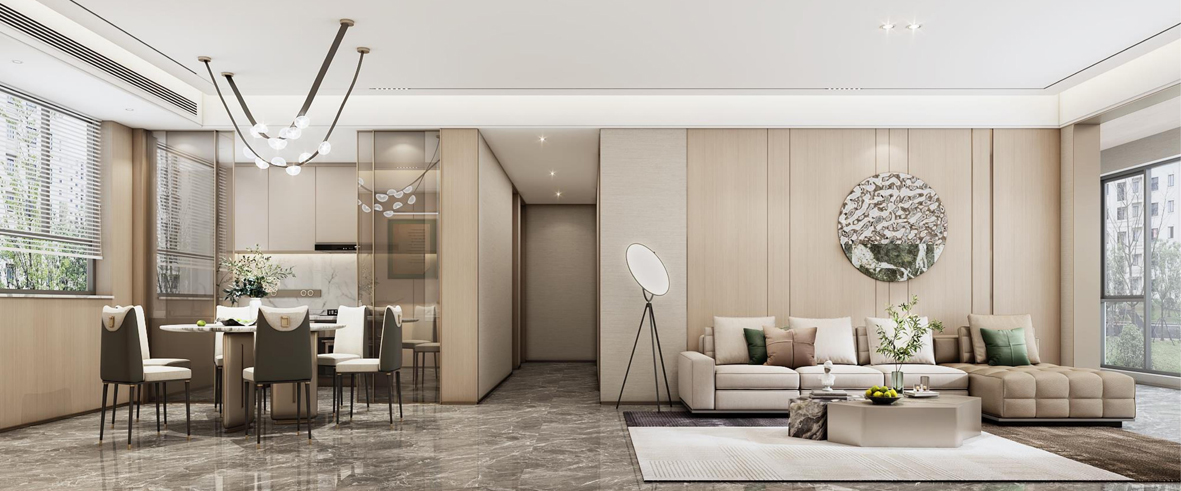 淮北.华松蘭墅香汐B户型轻奢风样板间装饰工程(图5) 淮北.华松.蘭墅香汐B户型轻奢风样板间装饰工程(图5)