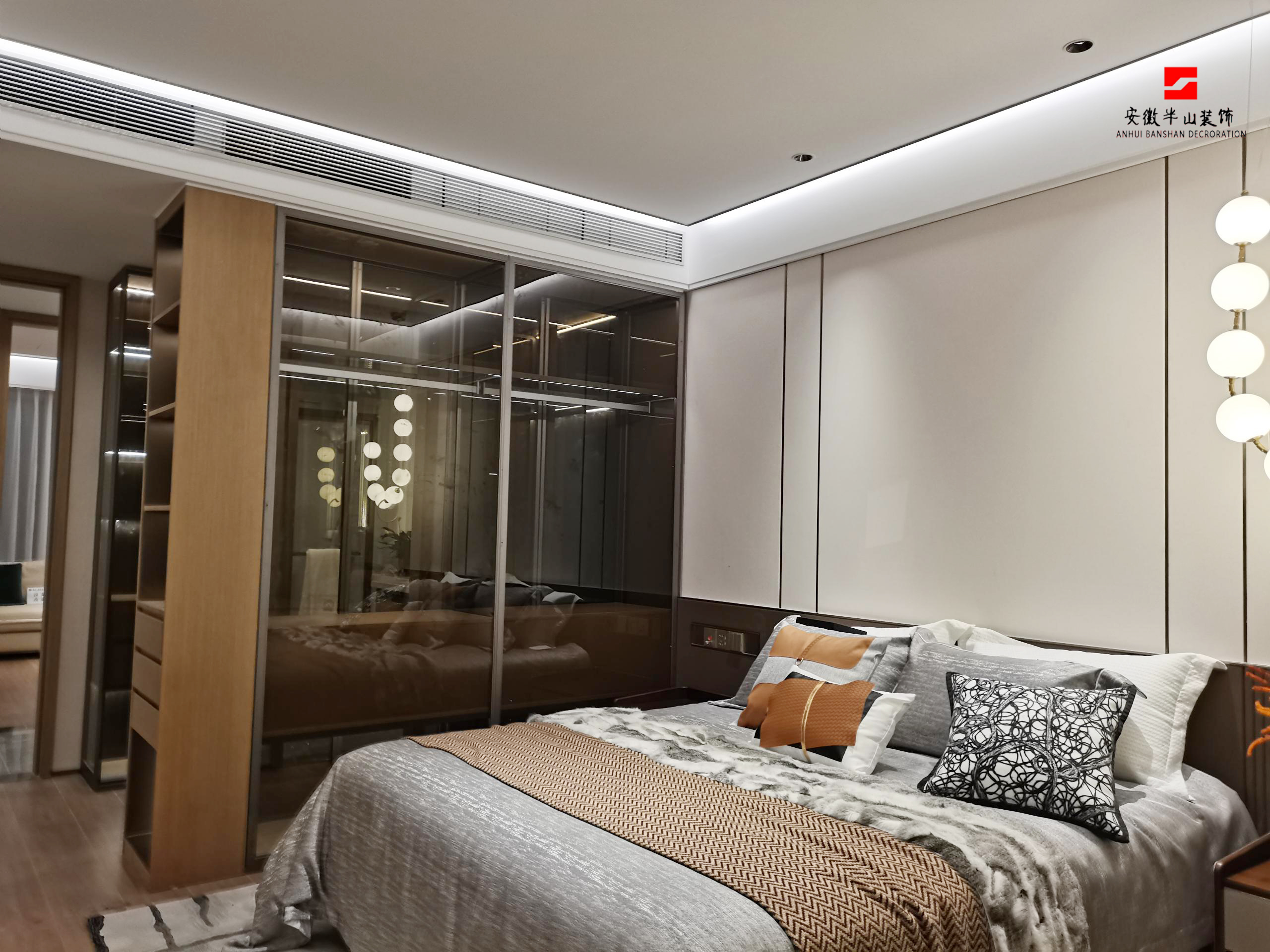 淮北华松房地产有限公司蘭墅香汐样板间装饰工程(图9)