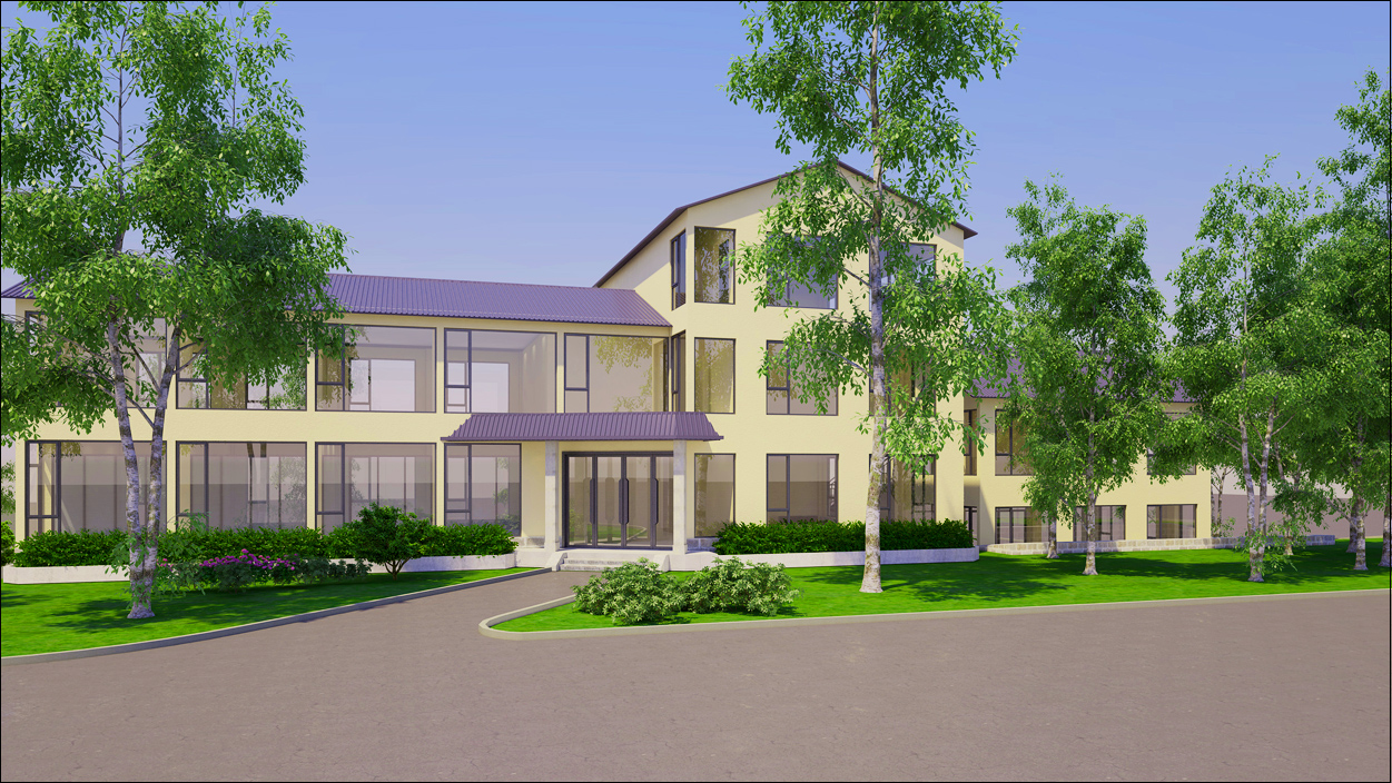 巢湖厵村1980平方特色民宿服务中心办公楼装修设计(图2)