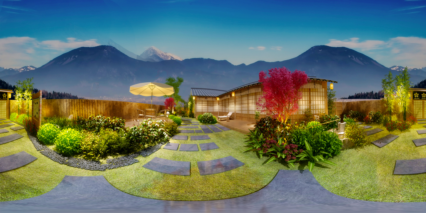 黄山太平湖独栋日式民宿设计装修(图1)