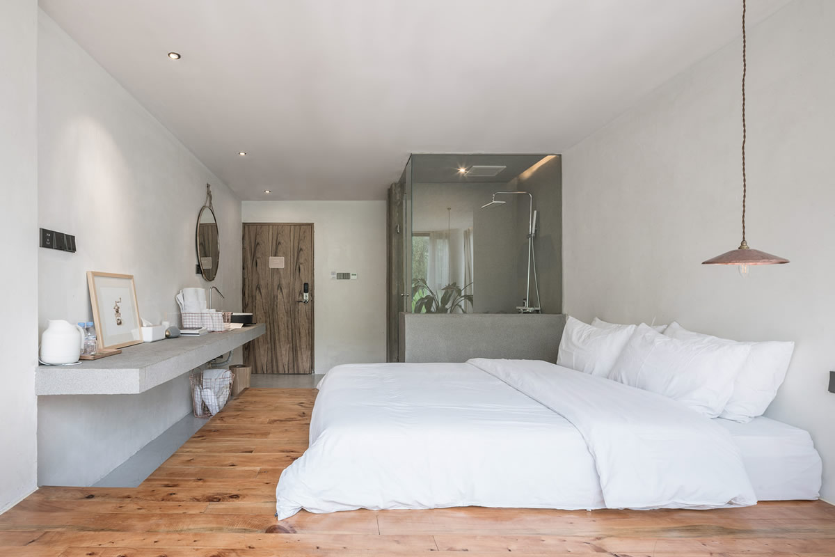 原生态素色风格民宿客房装修设计(图3) 原生态素色风格民宿客房装修设计(图3)