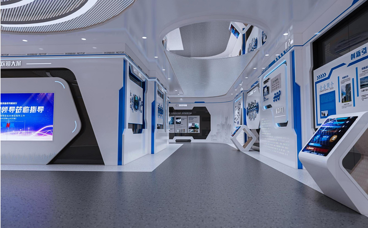 泾县皖南电机500平方科技风展厅装修设计(图7) 泾县皖南电机500平方科技风展厅装修设计(图7)