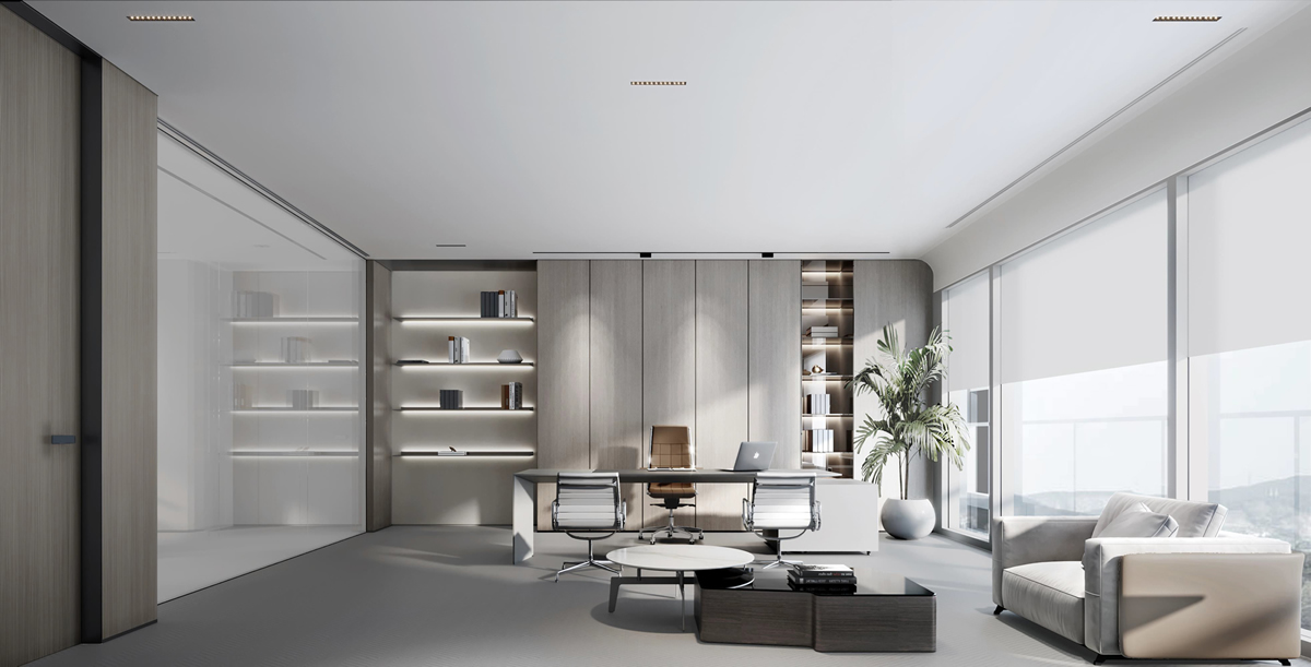 安然燃气极简风办公室装修设计项目(图6)