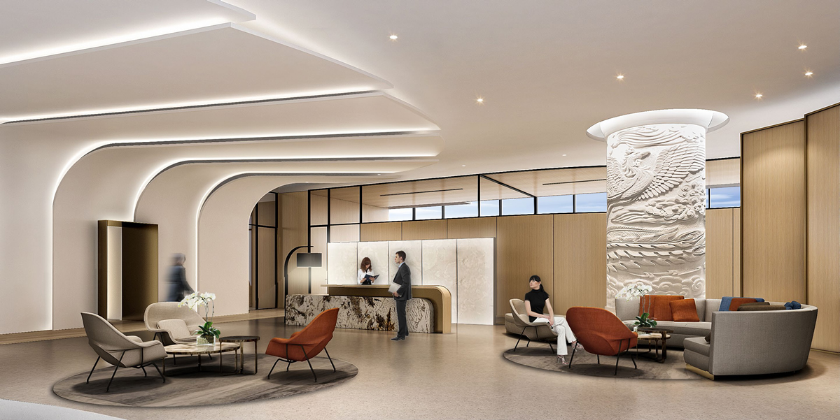 中天科技7000平办公楼装修设计项目(图1)