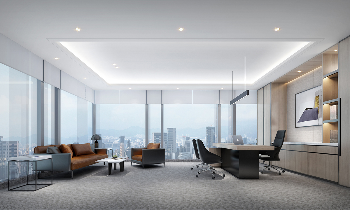 祥源广场1000平方现代简约风办公室装修设计项目(图4) 合肥祥源广场1000平方现代简约风办公室装修设计项目(图4)