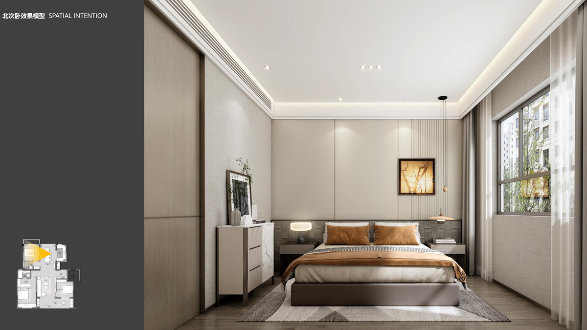 淮北华松籣墅香汐现代简约风洋房A户型样板间装饰装修项目(图5) 淮北华松籣墅香汐现代简约风洋房A户型样板间装饰装修项目(图5)