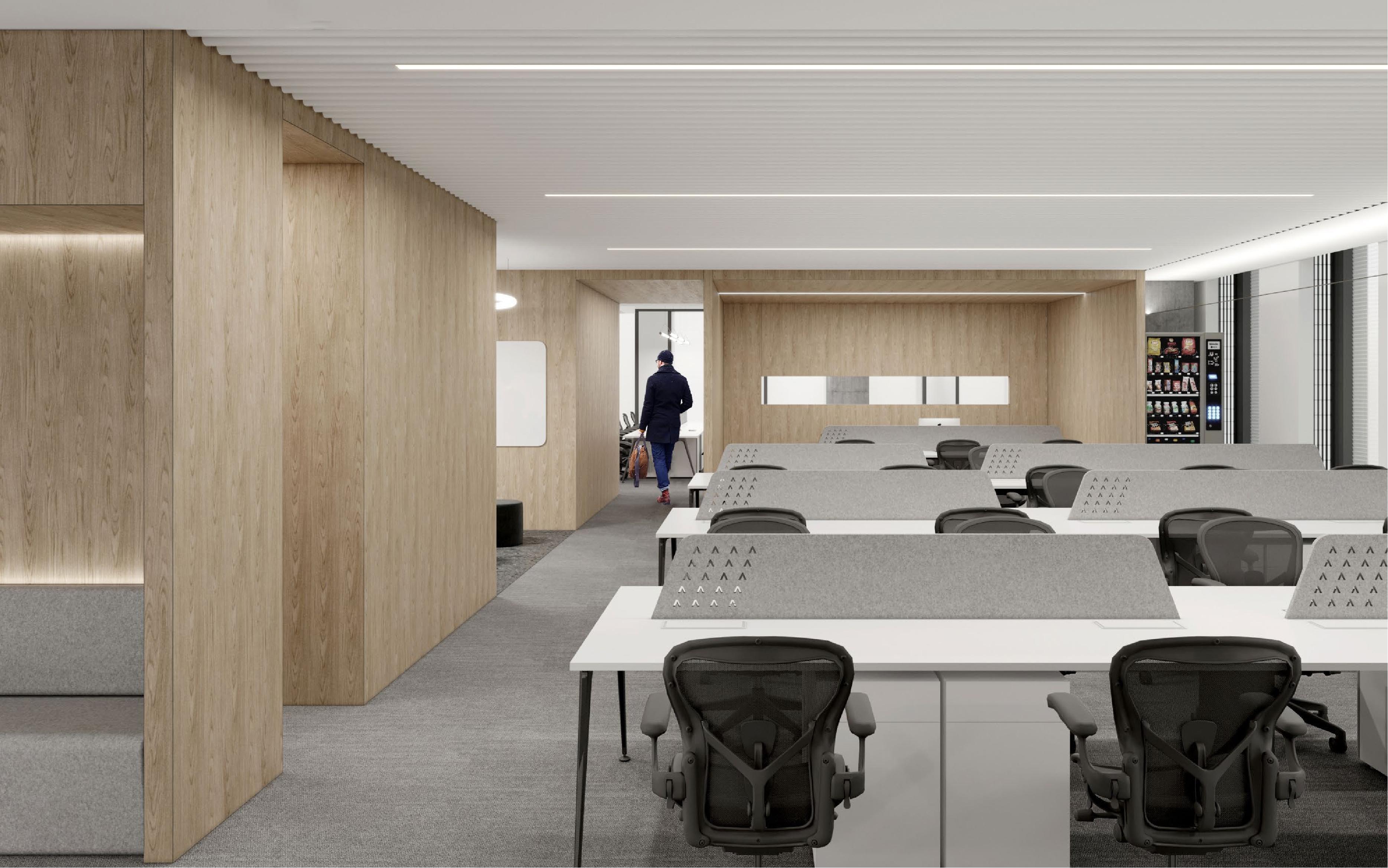 滁州科技总部5000m2极简办公楼装修设计项目(图2)