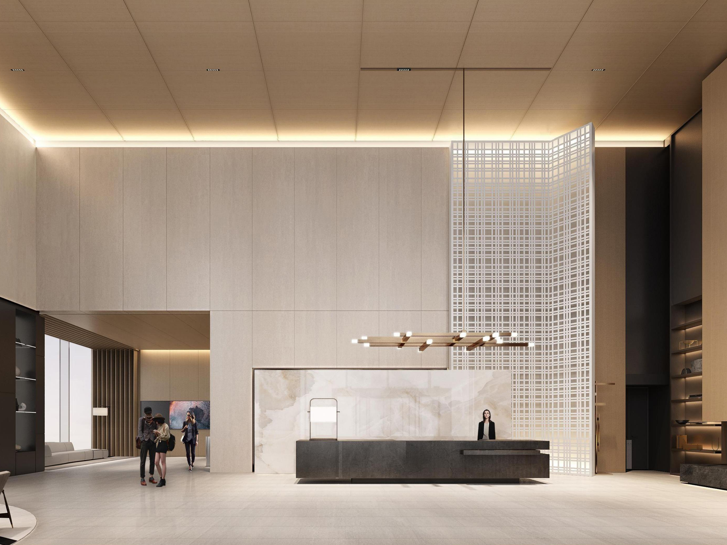 阜阳4000平方现代简约风办公楼装修设计项目(图1)