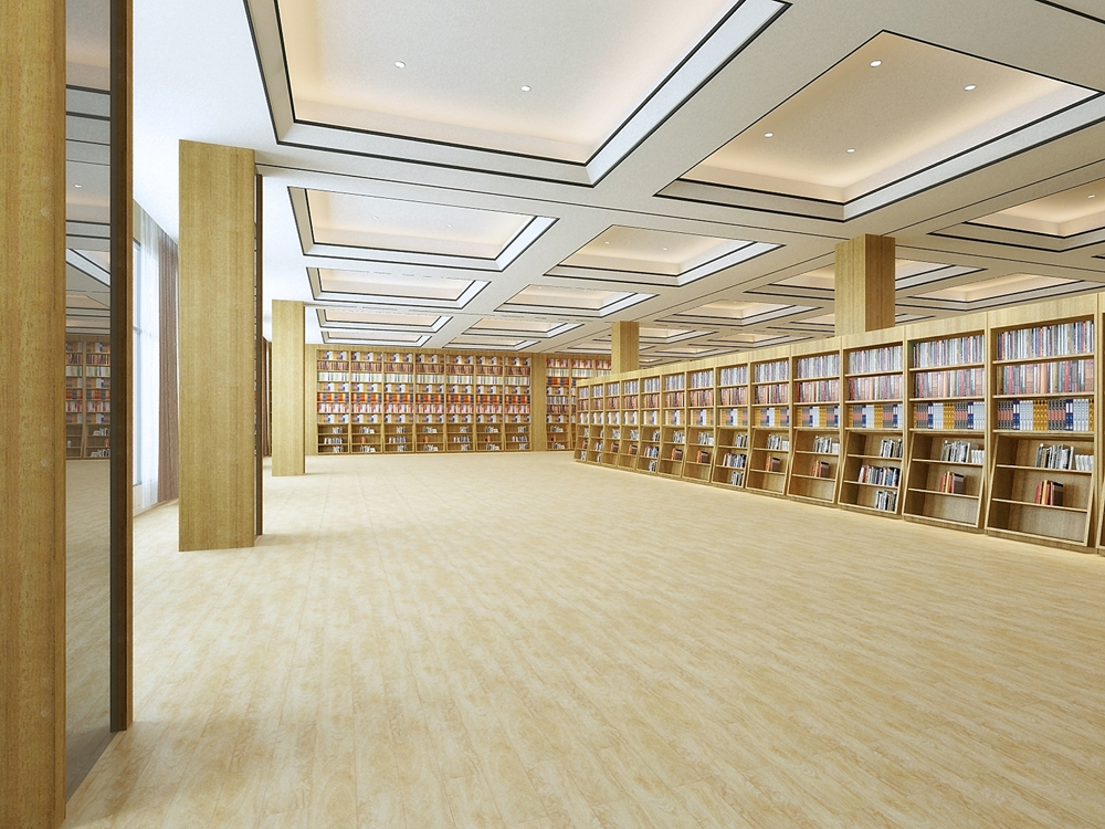 合肥45中内部图书馆装修设计案例(图1) 合肥45中内部图书馆装修设计案例(图1)