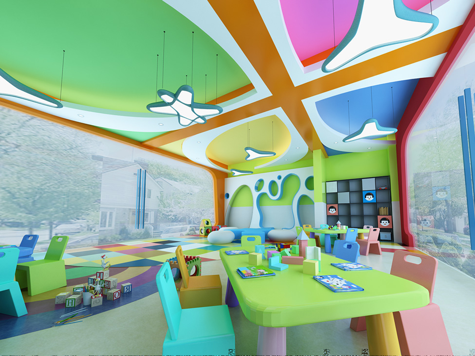 肥东2000平方幼儿园装修设计(图1) 肥东2000平方幼儿园装修设计(图1)