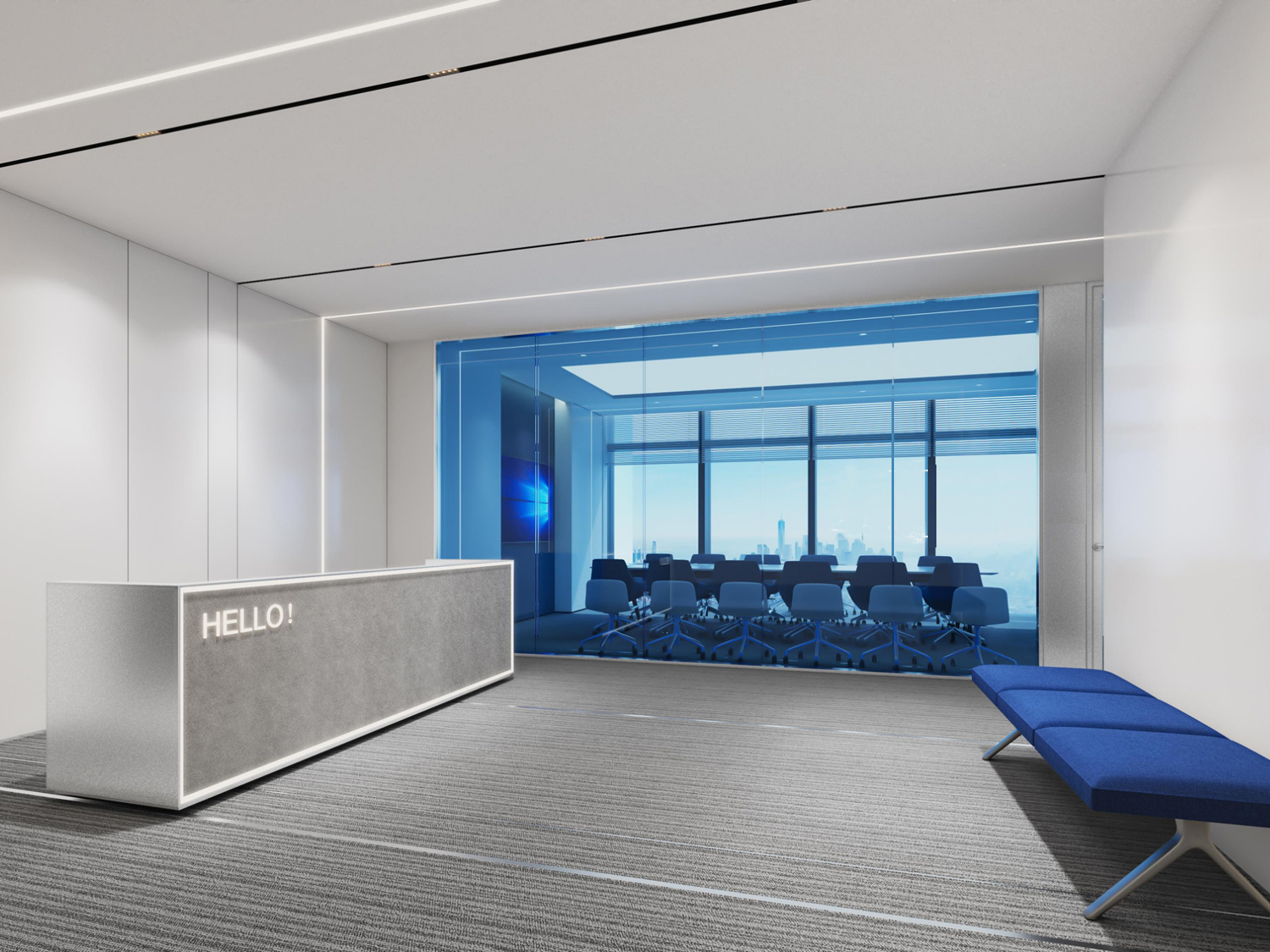 合肥2000平方现代风科技公司办公室装修设计(图3) 合肥2000平方现代风科技公司办公室装修设计(图3)