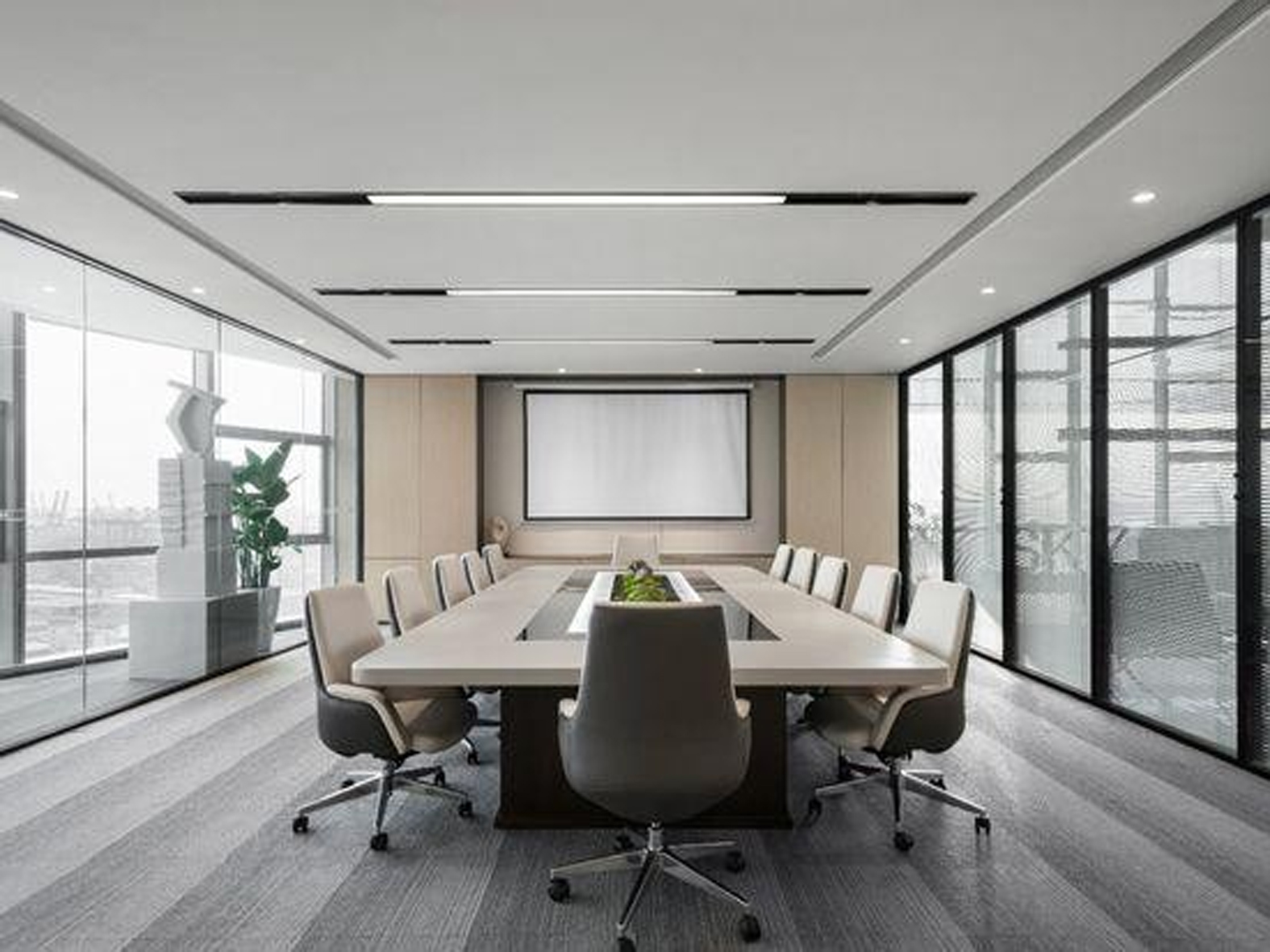 芜湖1900平方现代风办公室装修设计案例(图1) 芜湖1900平方现代风办公室装修设计案例(图1)