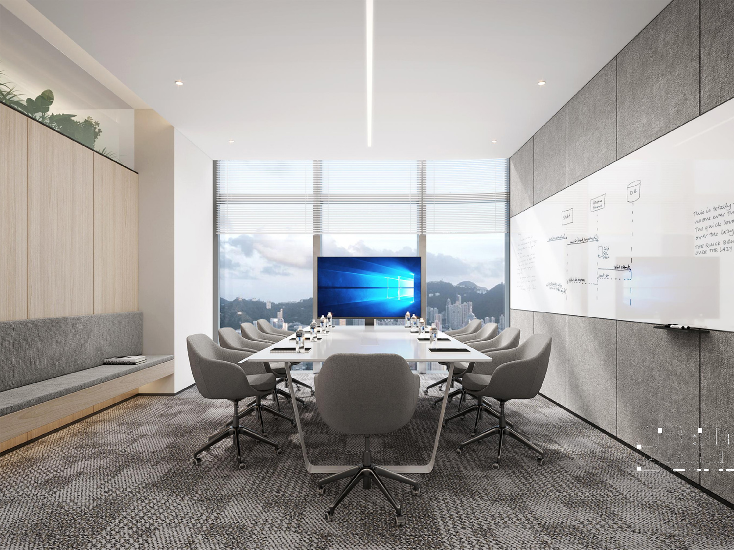 安徽合肥1000平方简约风办公室装修设计案例(图3) 安徽合肥1000平方简约风办公室装修设计案例(图3)