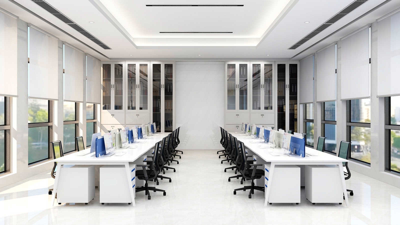 合肥800㎡现代简约风办公室装修设计案例(图1)