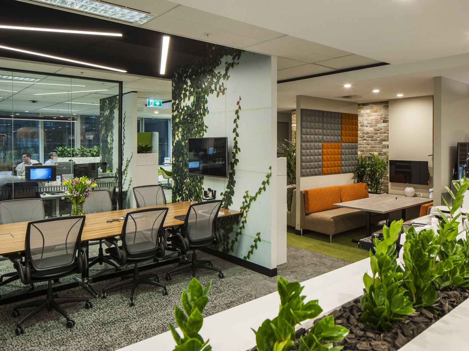 芜湖1600平方现代简约办公室装修设计案例(图1)