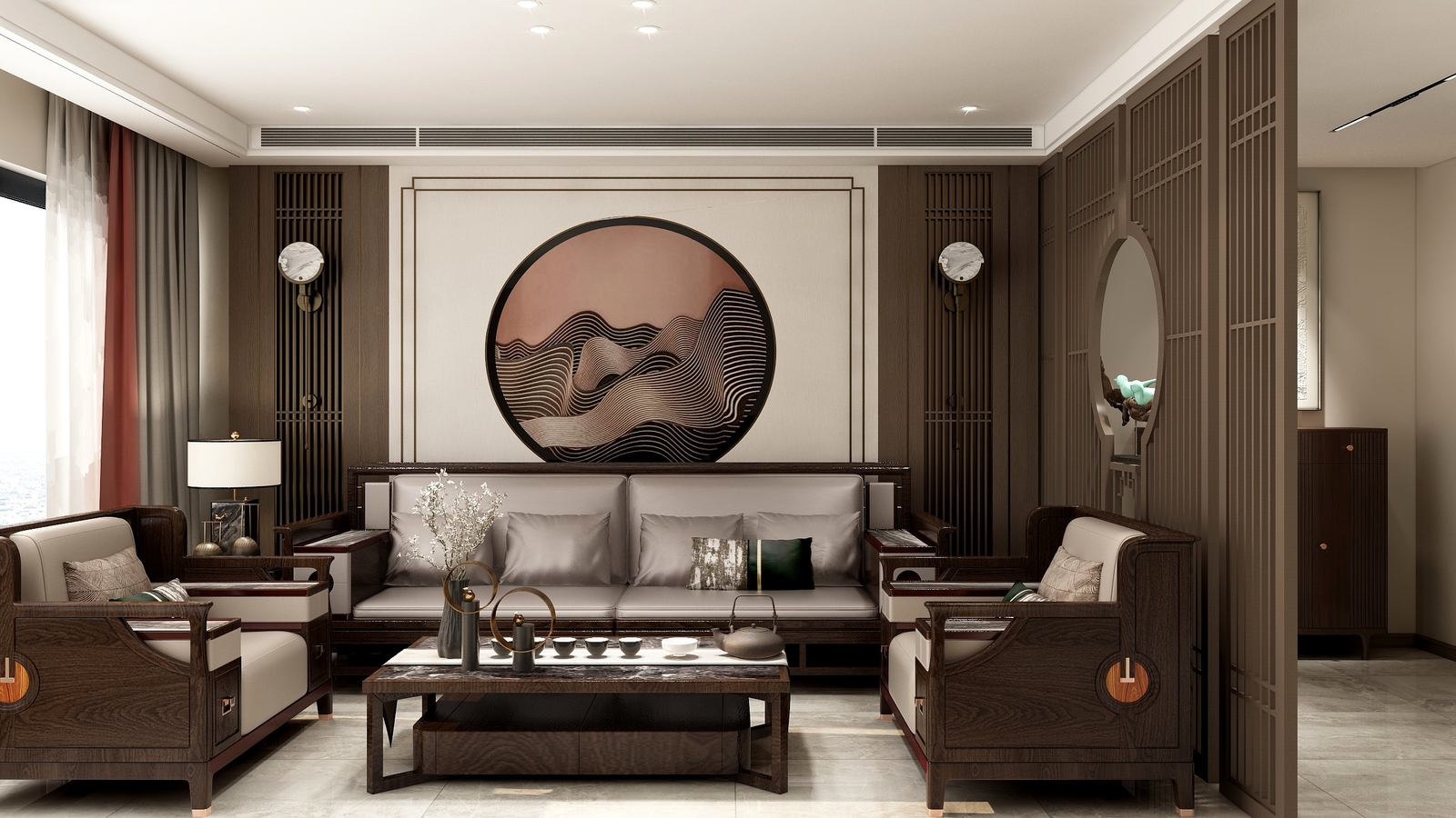 合肥600平方新中式工作室装修设计项目(图2) 合肥600平方新中式工作室装修设计项目(图2)