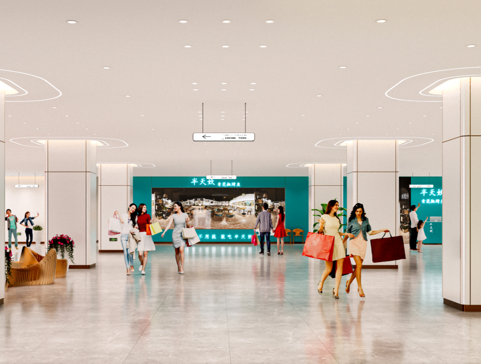 淮北5000㎡商场装修设计案例｜半山装饰打造商业空间新标杆(图1)
