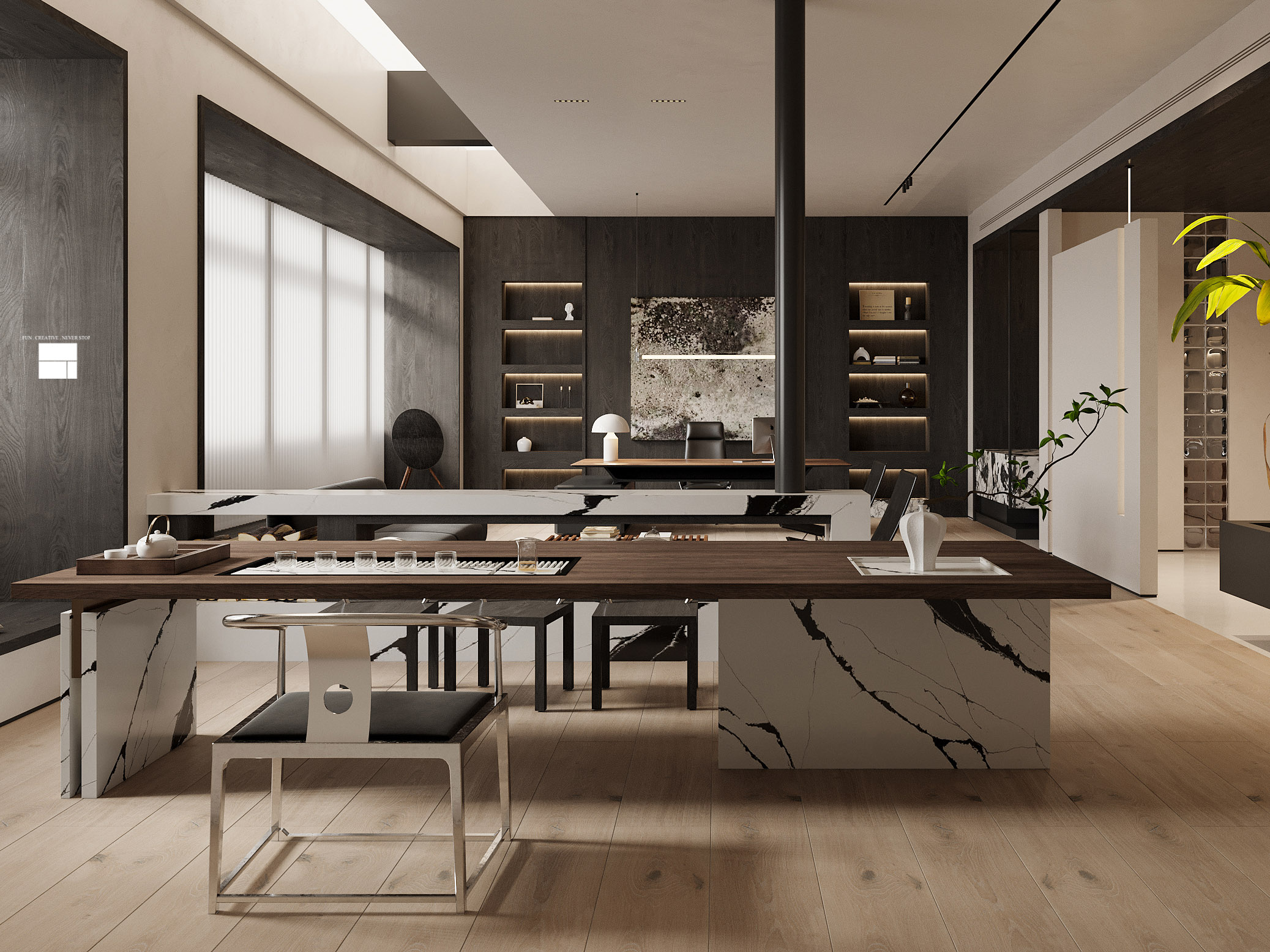 安庆1500平方办公室装修设计项目(图3) 安庆1500平方办公室装修设计项目(图3)