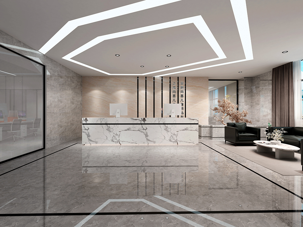 合肥简约风尚喜儿童用品有限公司1200平方办公室装修(图1)