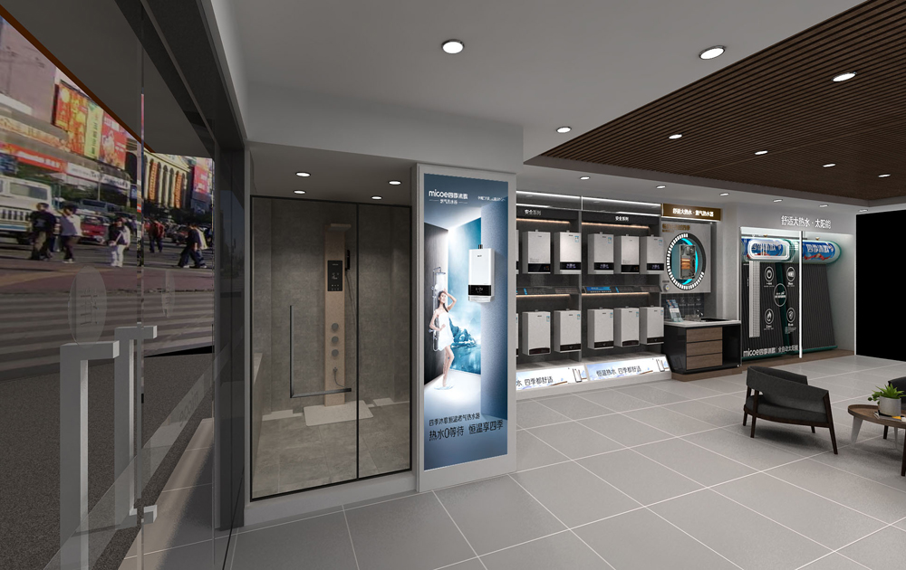 四季沐歌店面装修设计(图5) 四季沐歌连锁店面展厅装修设计(图2)