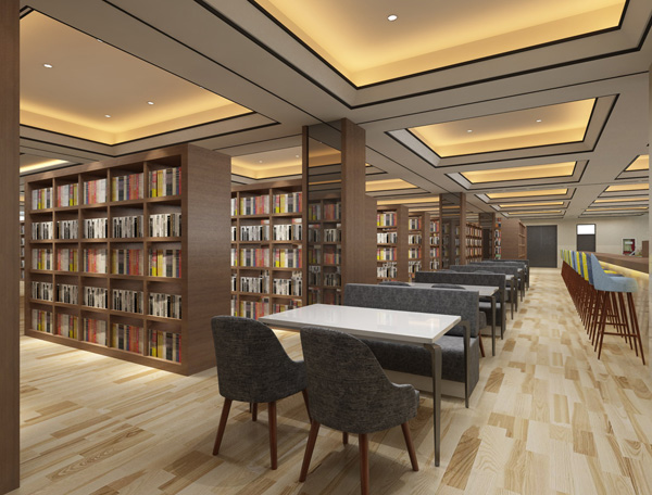 45中图书馆装修设计项目(图1)